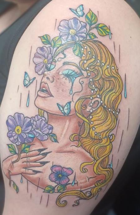 Tattoos - teary woman  - 144290